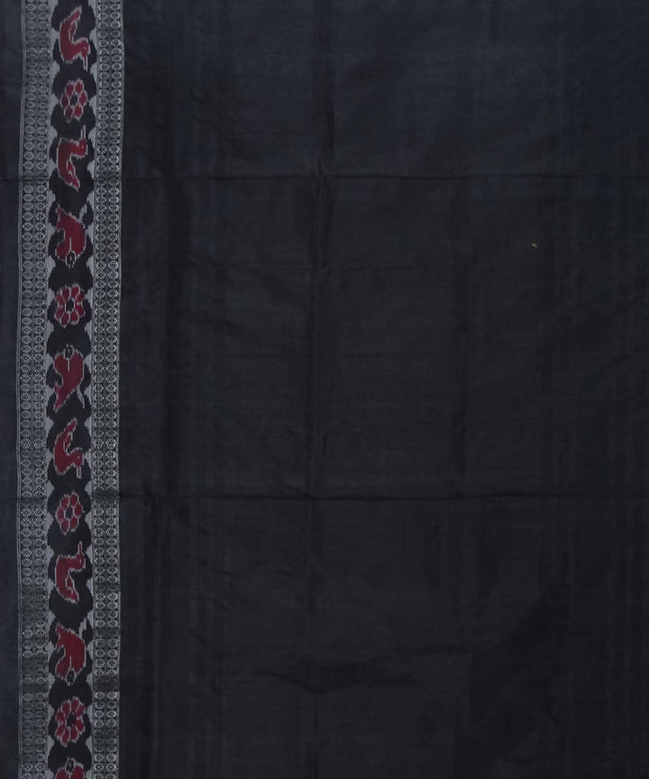 Handwoven artic blue red black sambalpuri silk saree