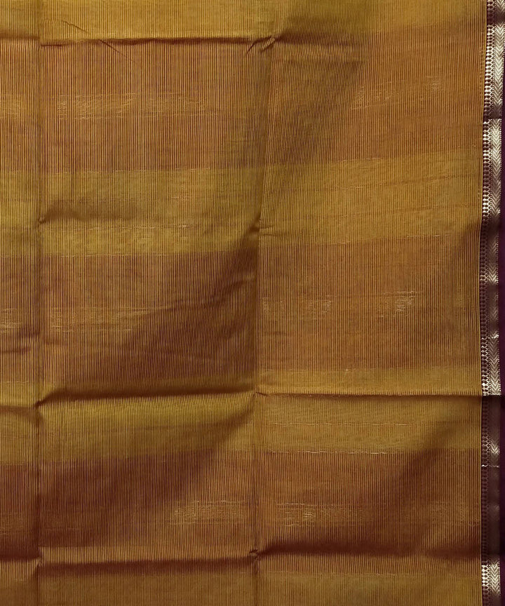 Yellow handloom cotton silk maheshwari saree