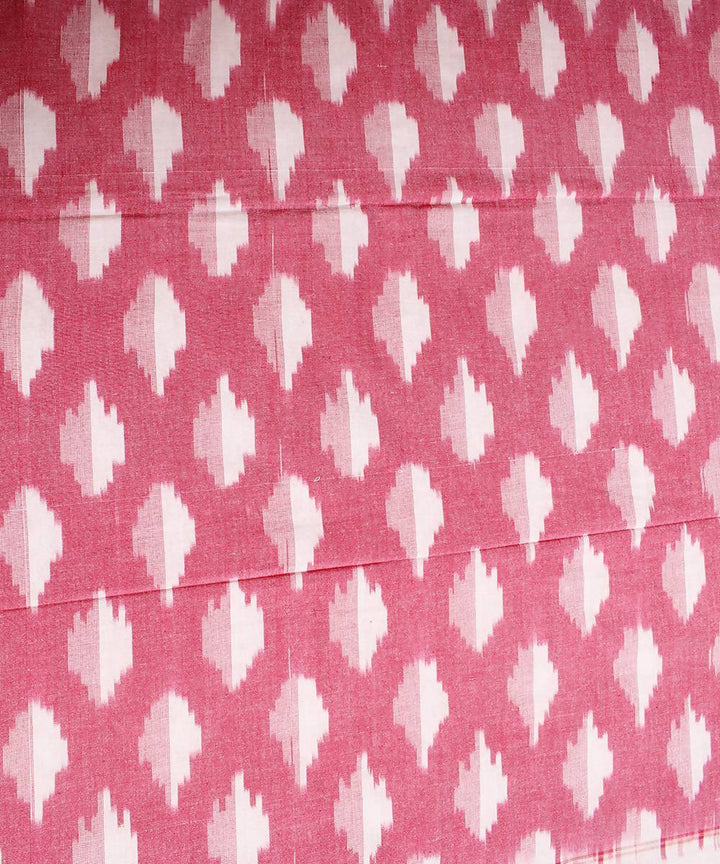 Handloom Ikkat Cotton Bedsheet In Pink