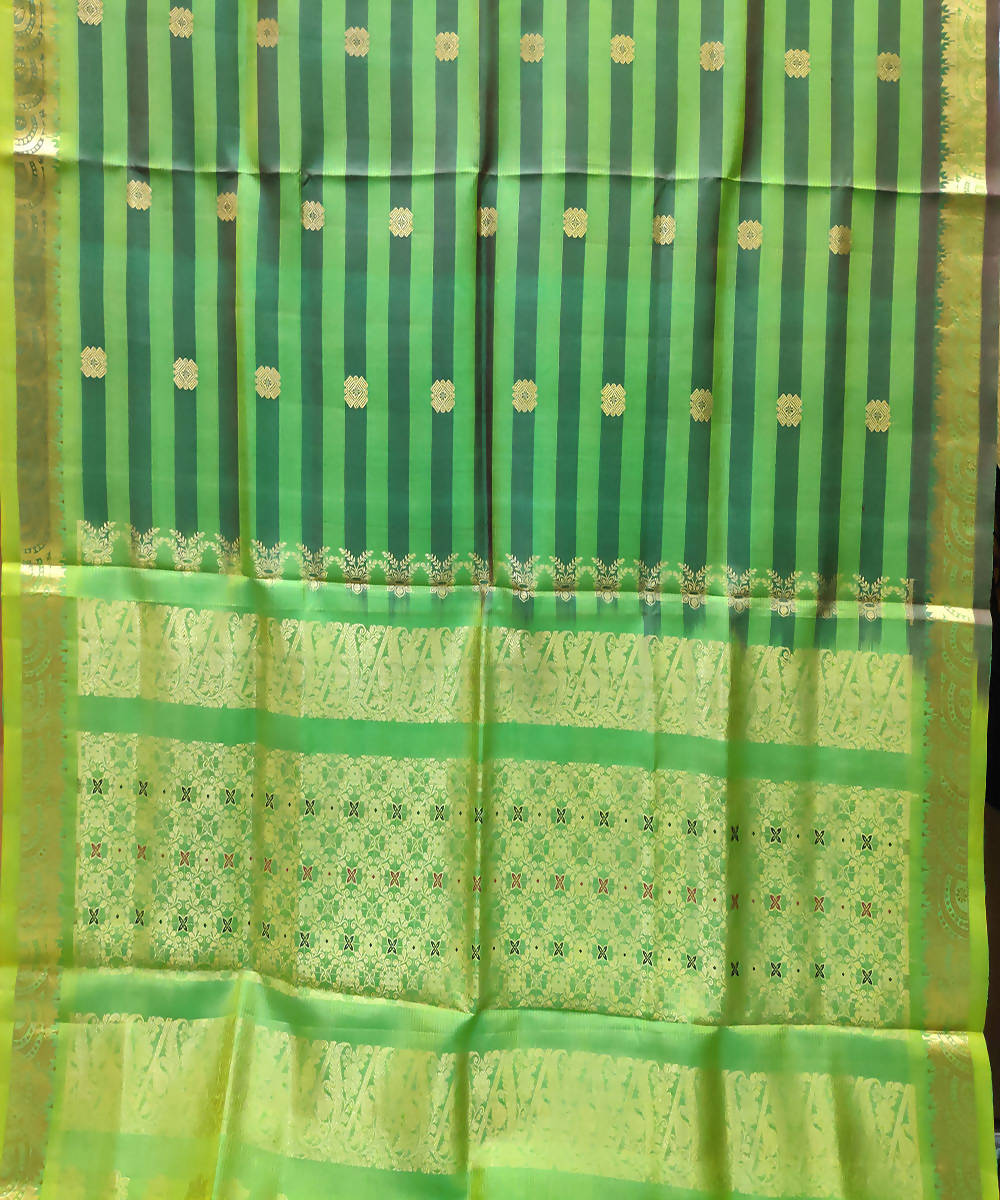 Green Handloom Gadwal Silk Saree