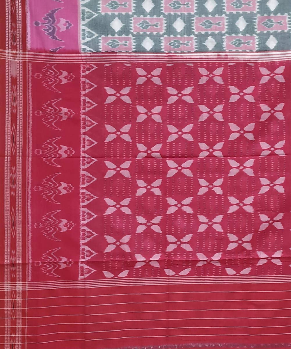 Multicolour handwoven cotton ikat nuapatna saree