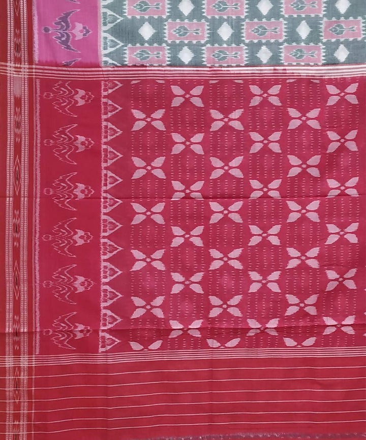 Multicolour handwoven cotton ikat nuapatna saree