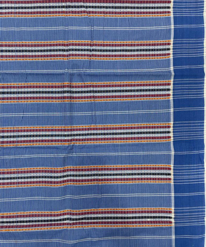 Blue handwoven fine cotton saree