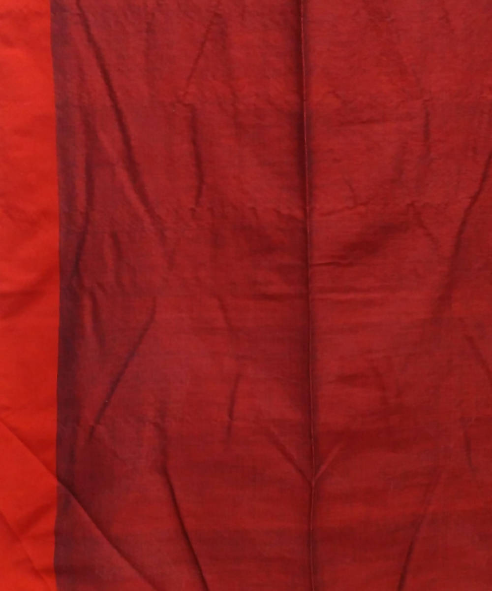 Magenta Red Handspun Handwoven Cotton Saree