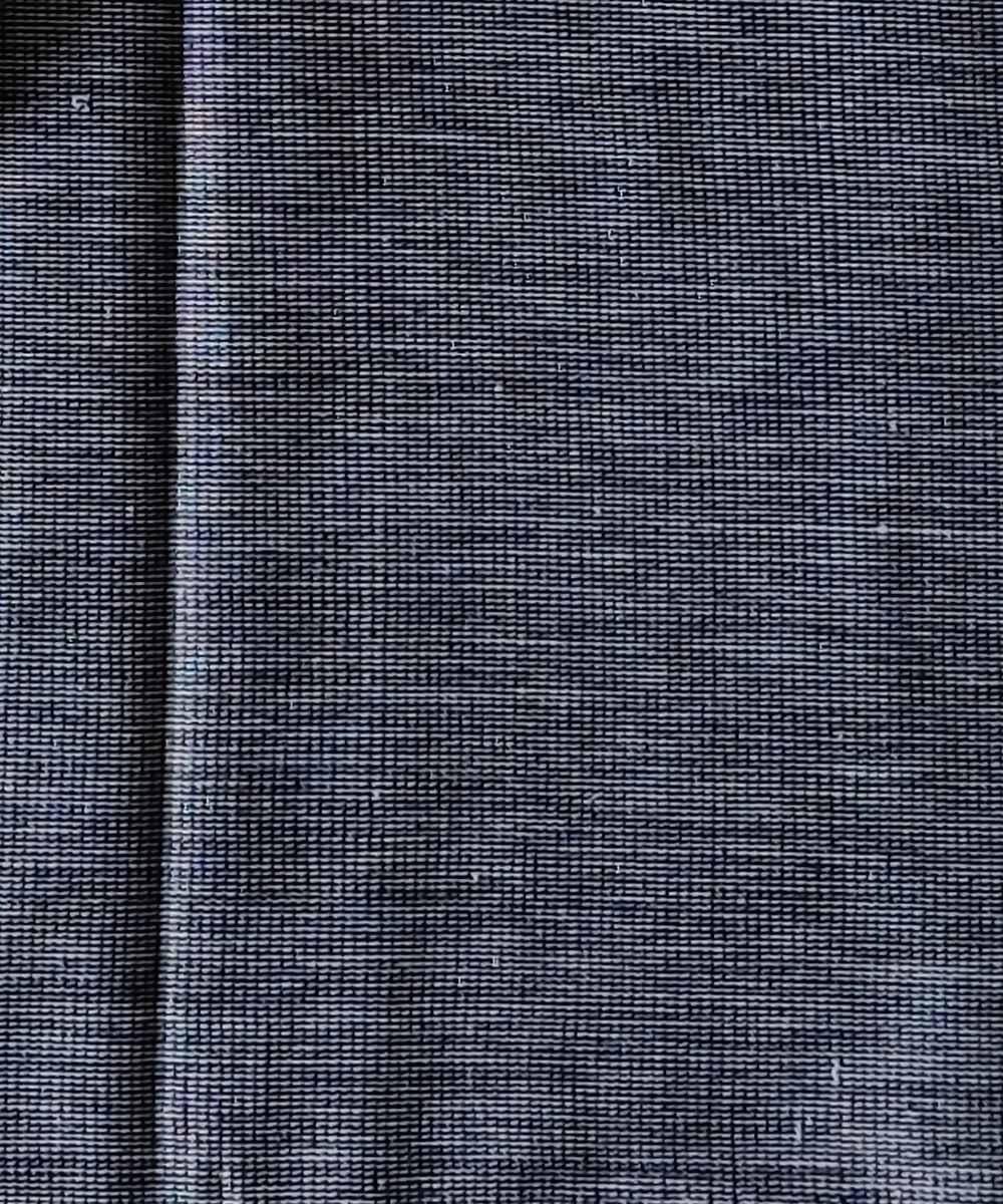 Black white handspun handwoven cotton thick material fabric