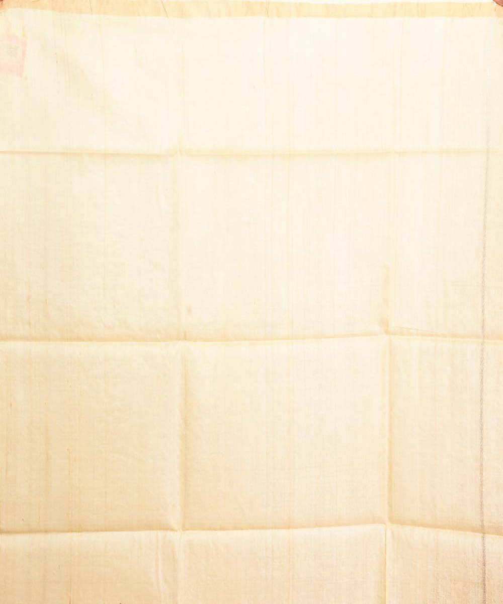 Resham shilpi bengal beige tasar saree with handwoven jamdani work