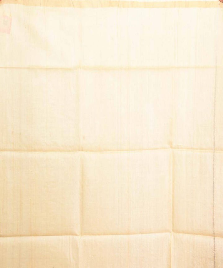 Resham shilpi bengal beige tasar saree with handwoven jamdani work