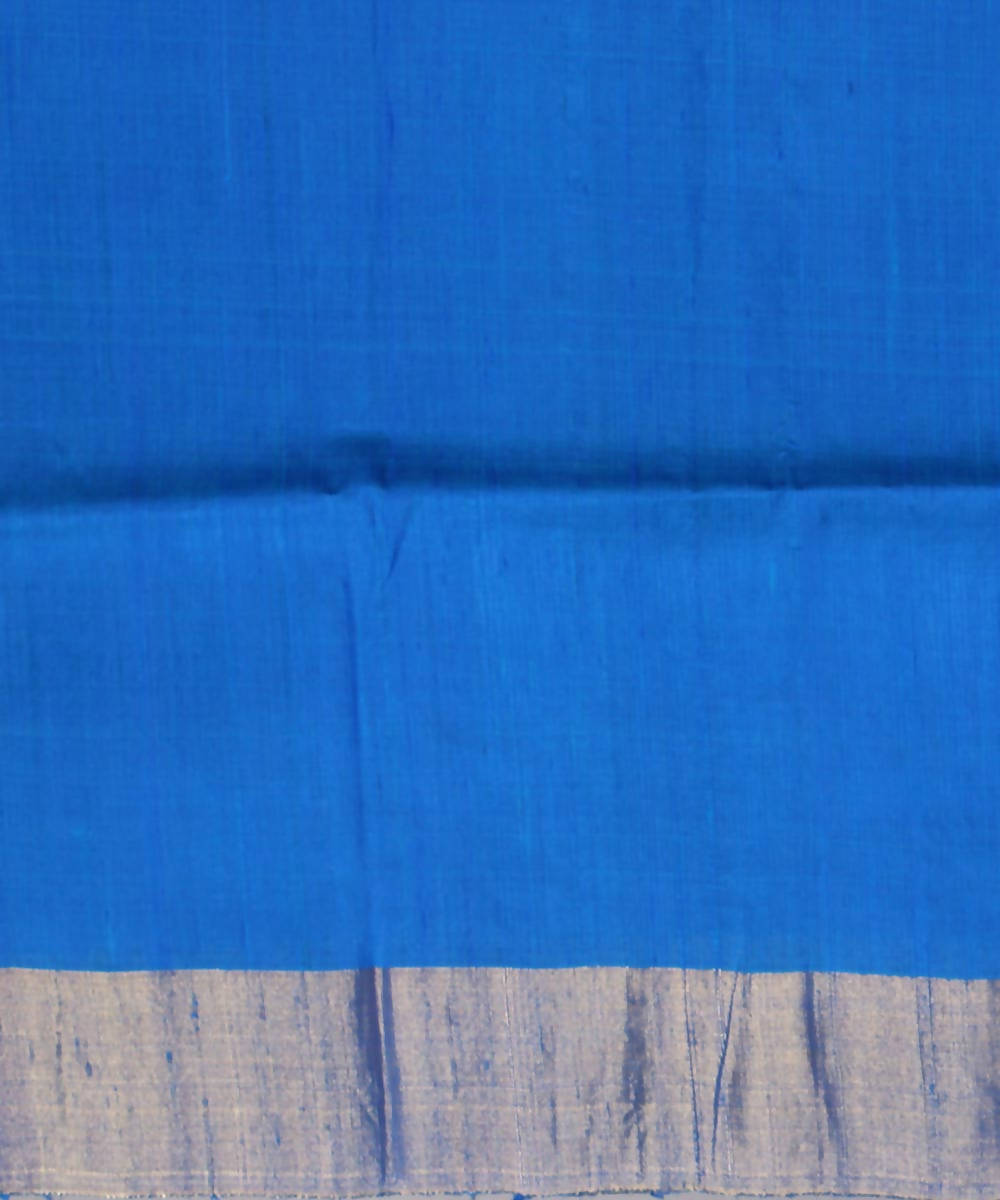 sky blue karnataka handwoven raw silk saree