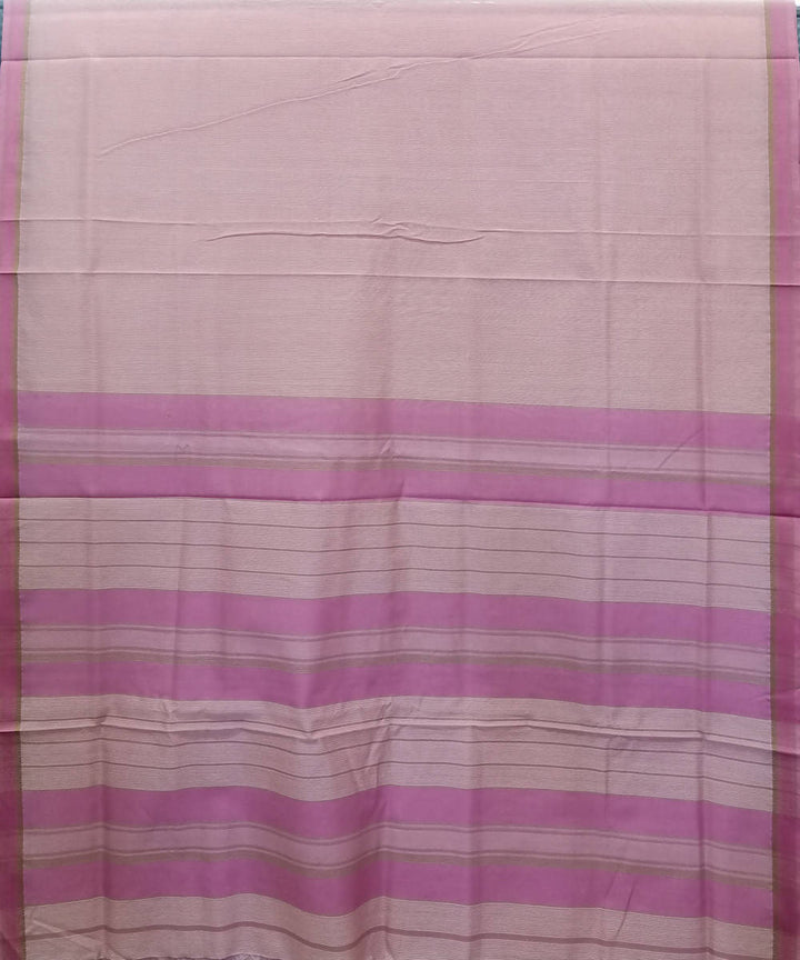 Maheshwari Light Pink Handloom Cotton Silk Saree