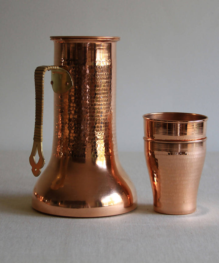 Handmade terra copper jug