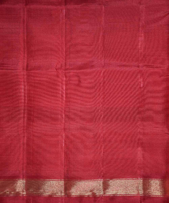 Red white handwoven patola silk saree