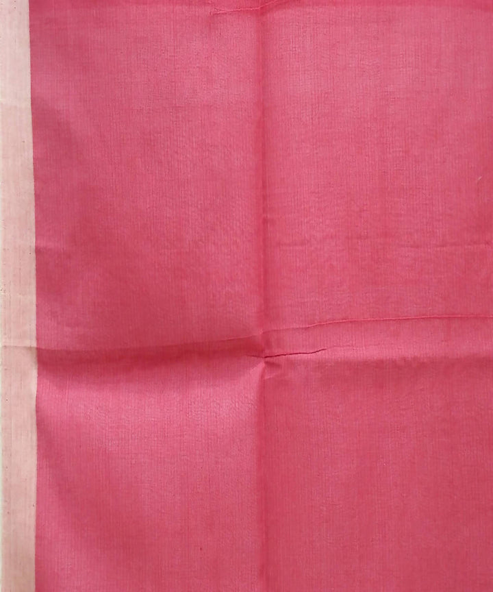 red handwoven Cotton silk kota Saree
