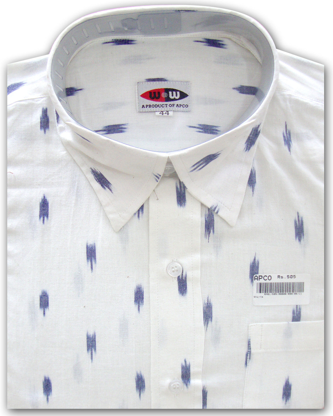 Pochampally Mercerized Shirt Black Buta