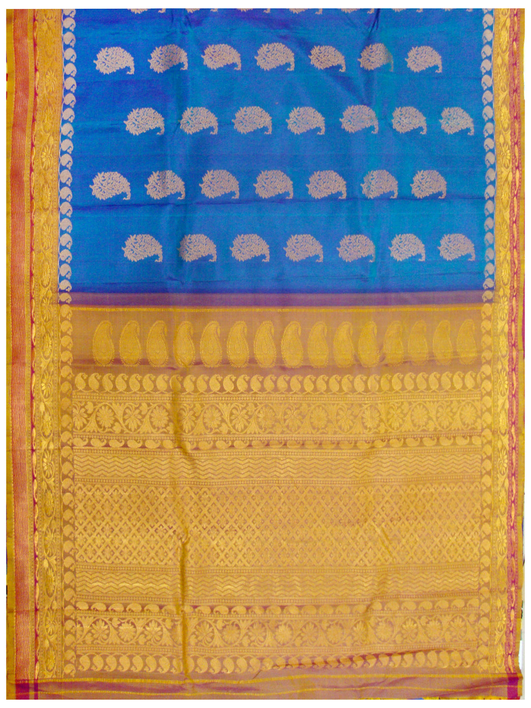 Kotthakota Pure Silk Saree Blue color