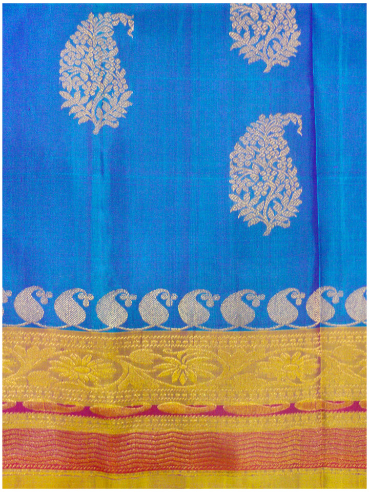 Kotthakota Pure Silk Saree Blue color