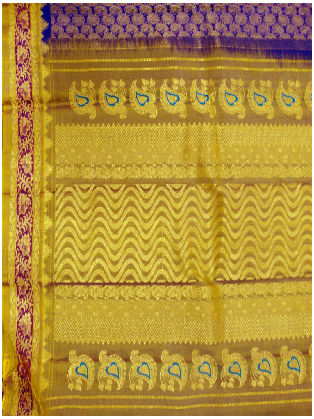 Kotthakota Pure Silk Saree Violet Shade
