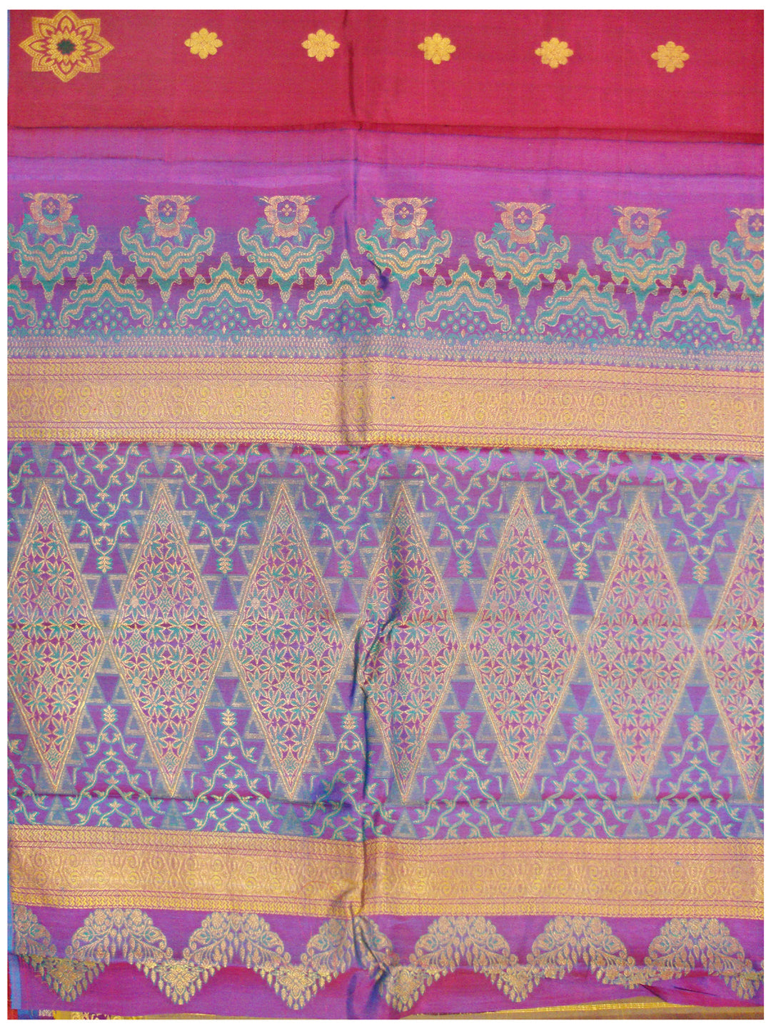 Kotthakota Pure Silk Saree deep red shade