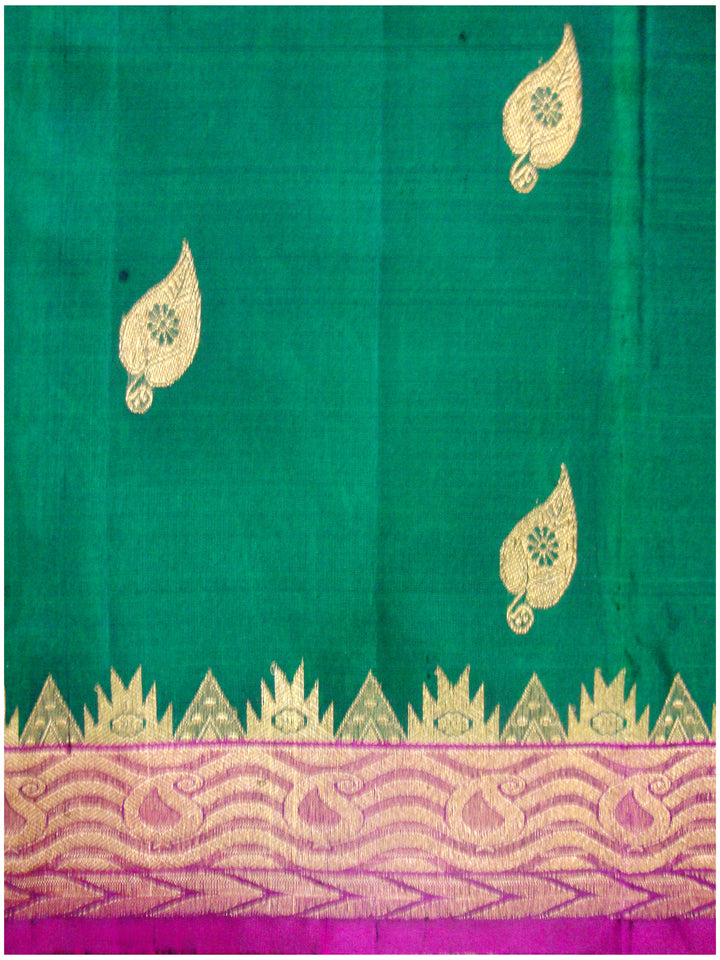 Kotthakota Pure Silk Saree Green Shade