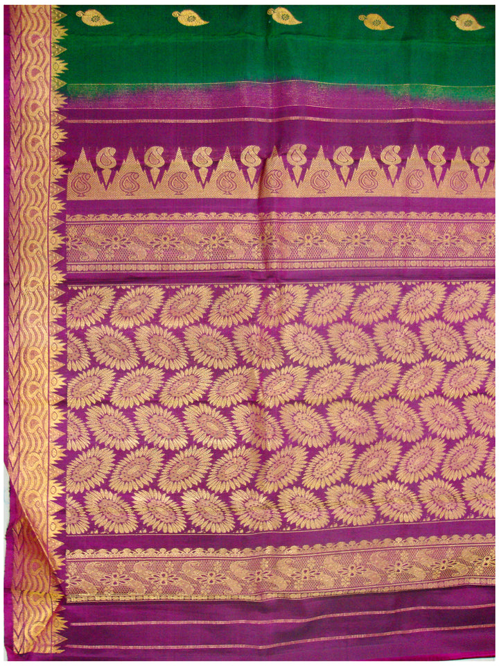 Kotthakota Pure Silk Saree Green Shade