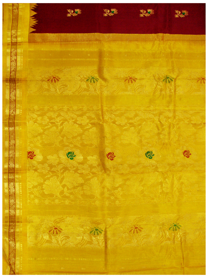 Kotthakota Pure Silk Saree Maroon Shade