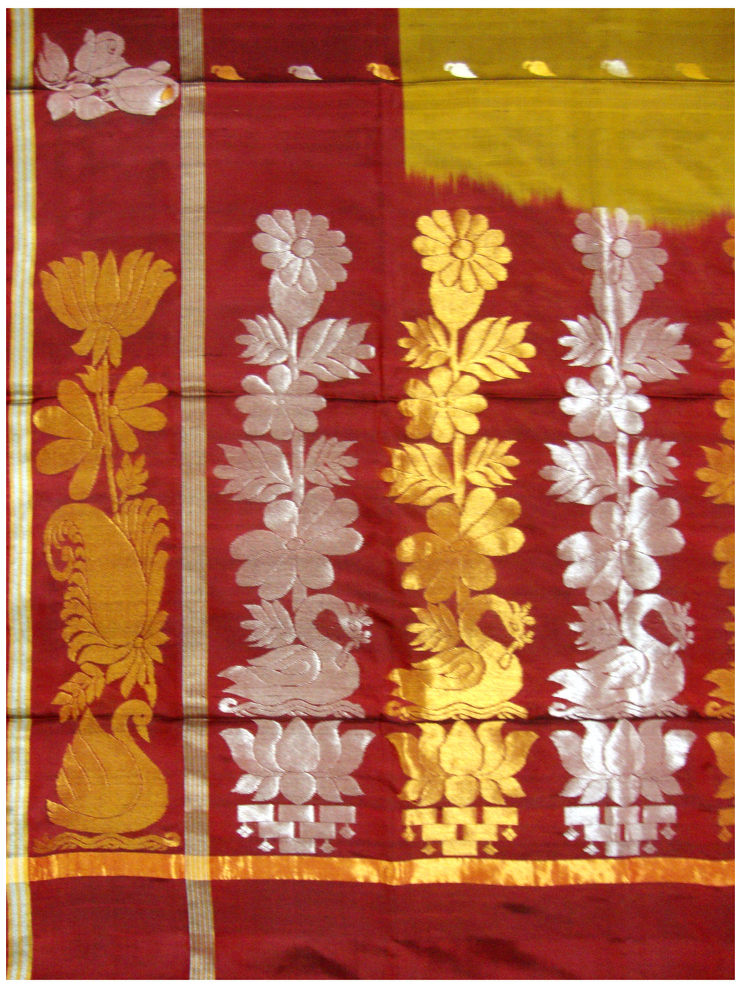 Venkatagiri pure silk Jamdhani saree Multi Colour