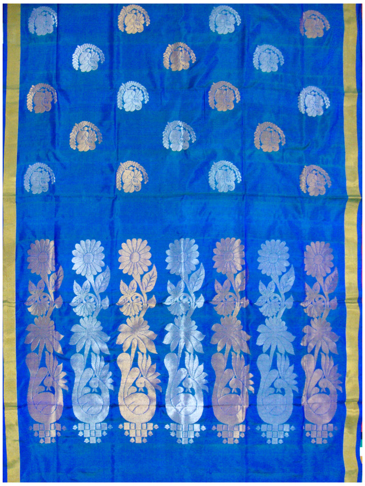 Venkatagiri pure silk Jamdhani saree Light Blue Shade