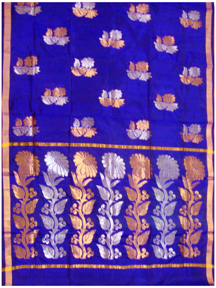Venkatagiri pure silk Jamdhani saree Royal Blue