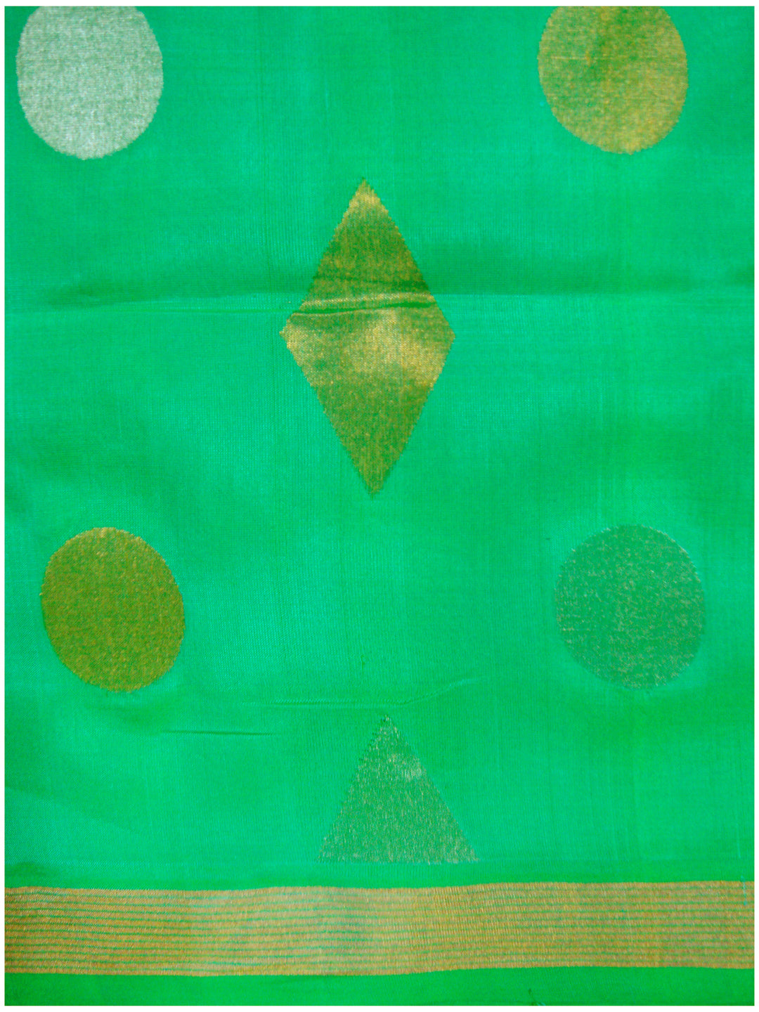 Venkatagiri pure silk Jamdhani saree Light Parrot Green