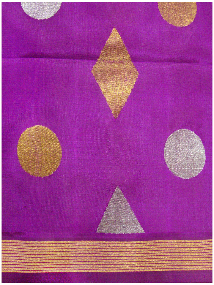 Venkatagiri pure silk Jamdhani saree Violet shade