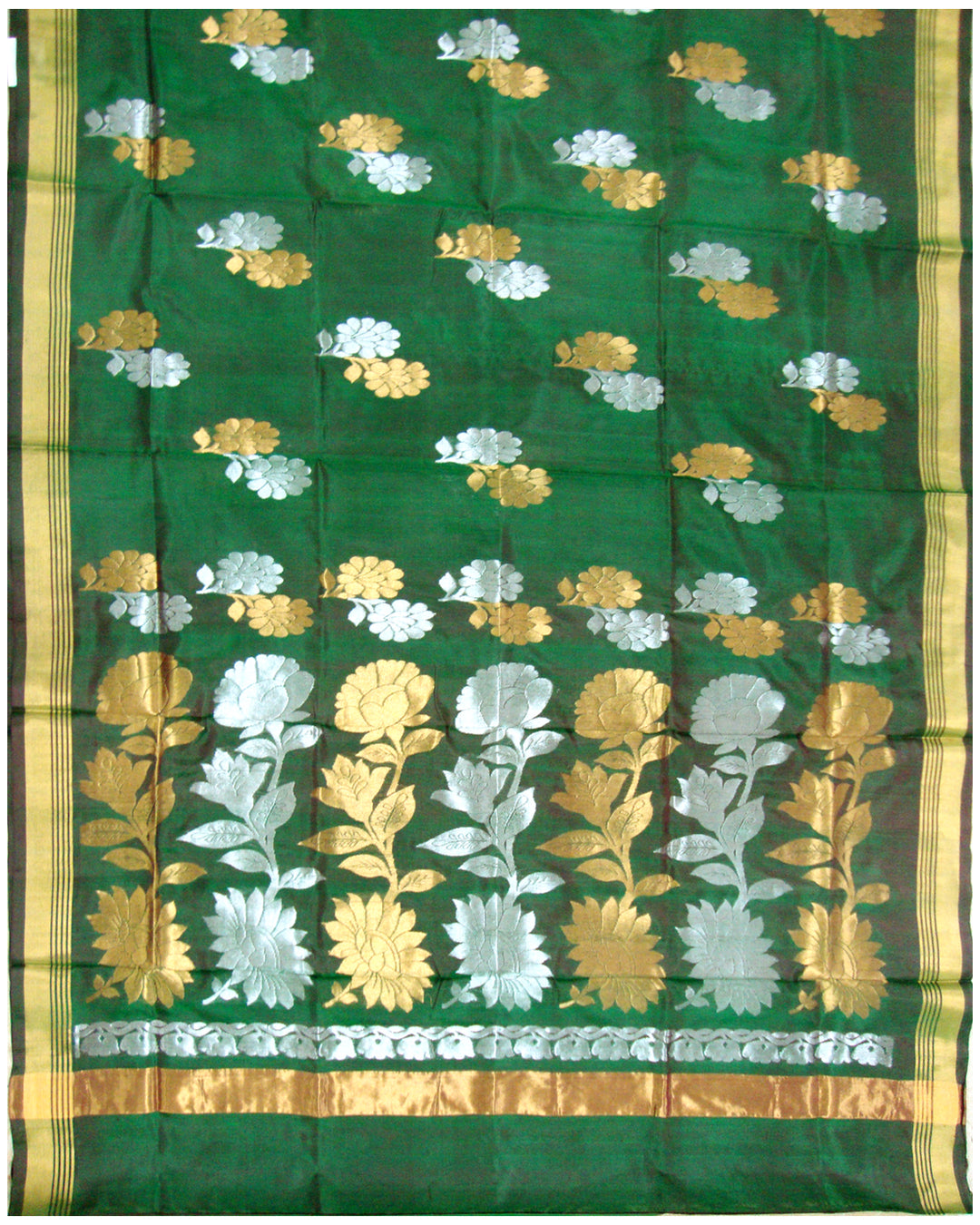 Venkatagiri Pure Silk Saree Green shade