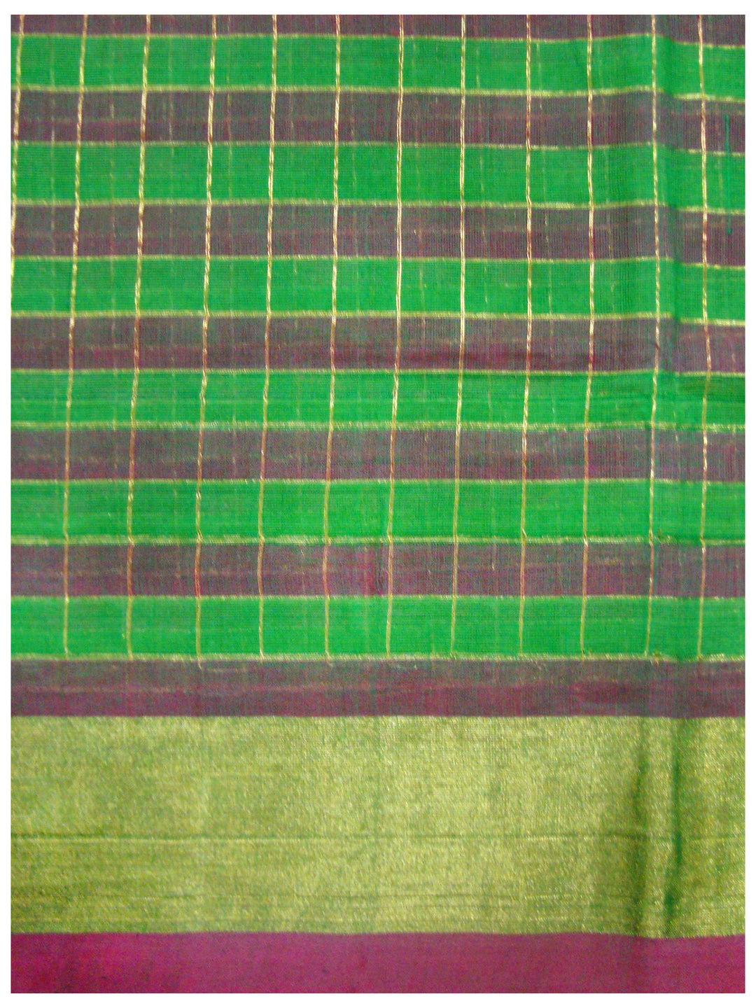 Venkatagiri cotton saree Green and maroon
