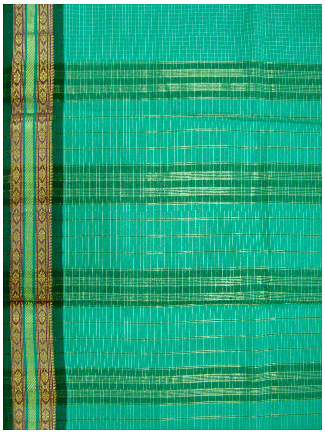 Narayanapet Cotton Saree Light Green Shade
