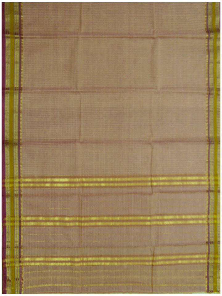 Narayanapet Cotton Saree Mehroon and Cream shade