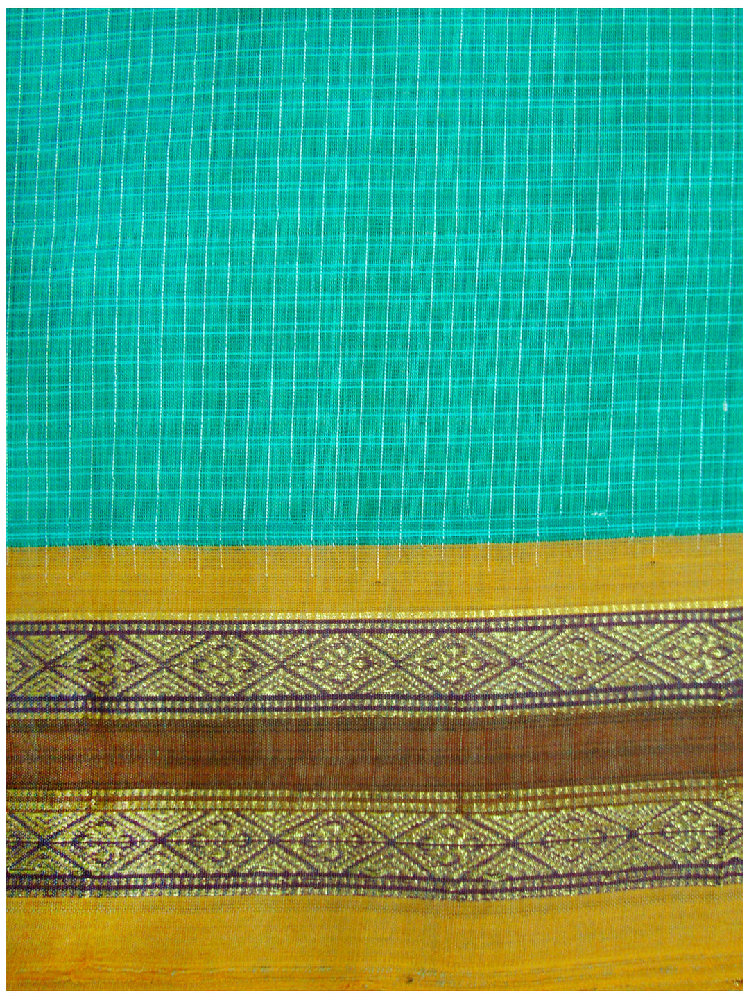 Narayanapet Cotton Saree Sea Green Colour