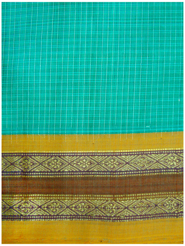 Narayanapet Cotton Saree Sea Green Colour