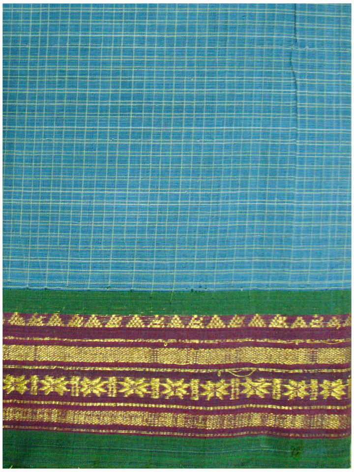 Narayanapet Cotton Saree Blue Colour
