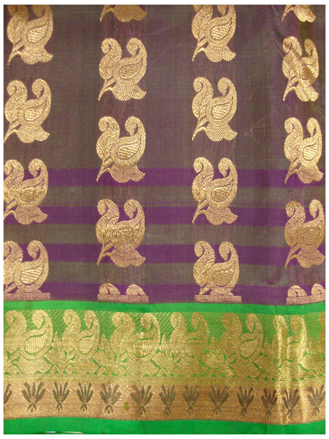 Dharmavaram Pure silk saree Mixed violetandgreen
