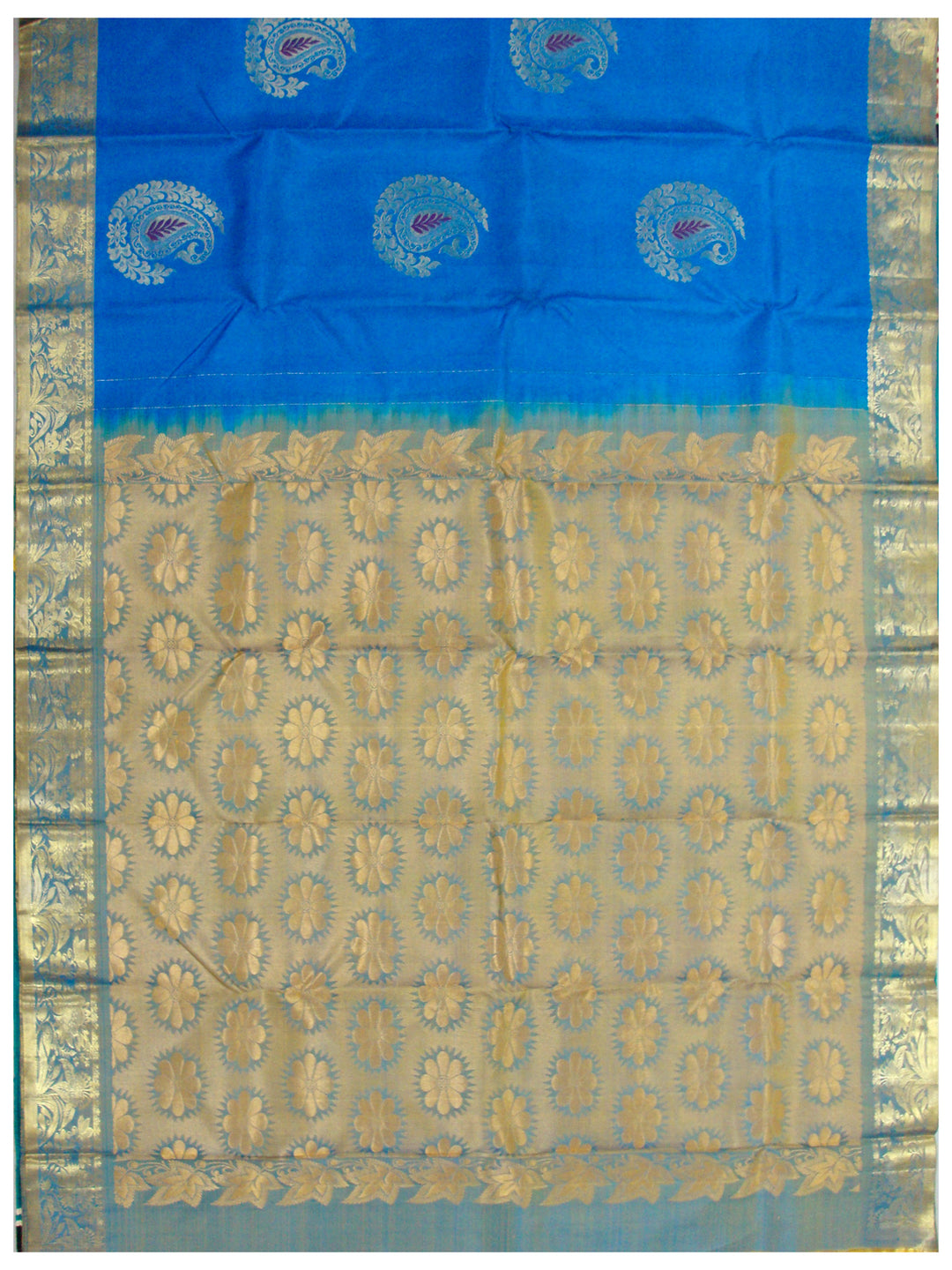 Dharmavaram Pure silk saree Blue shade