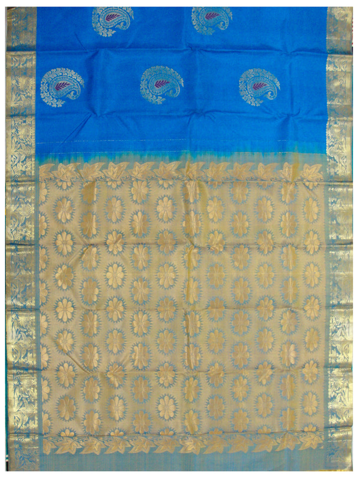 Dharmavaram Pure silk saree Blue shade