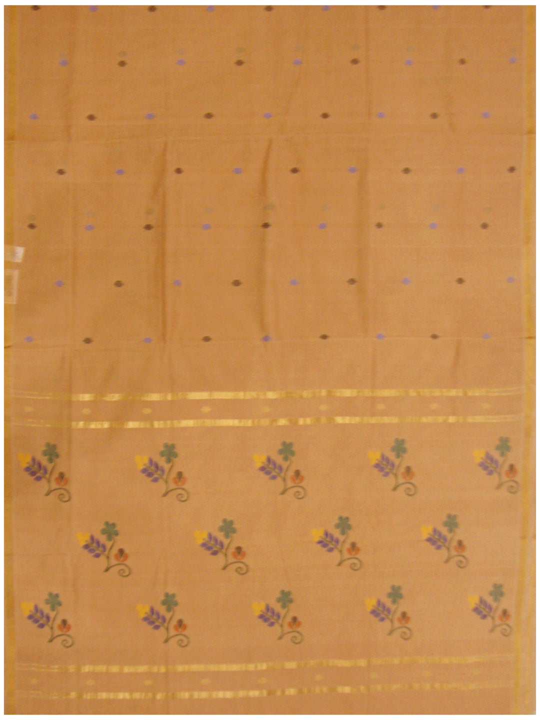 Uppada cotton saree Orange Brown Shade