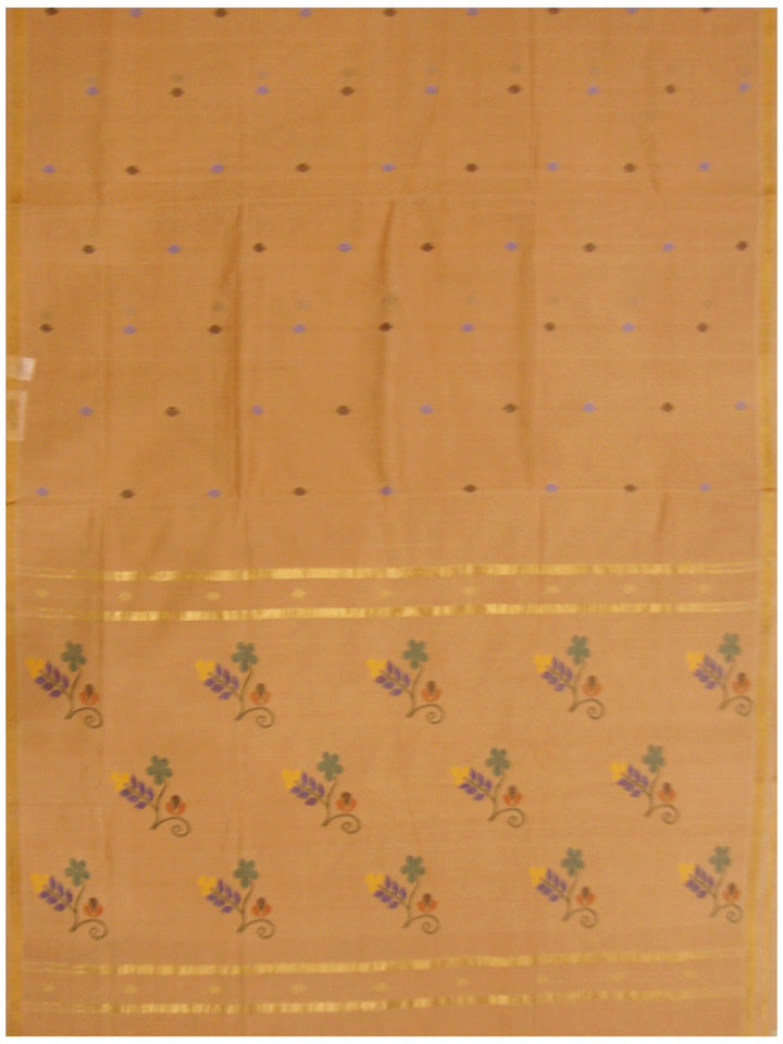 Uppada cotton saree Orange Brown Shade