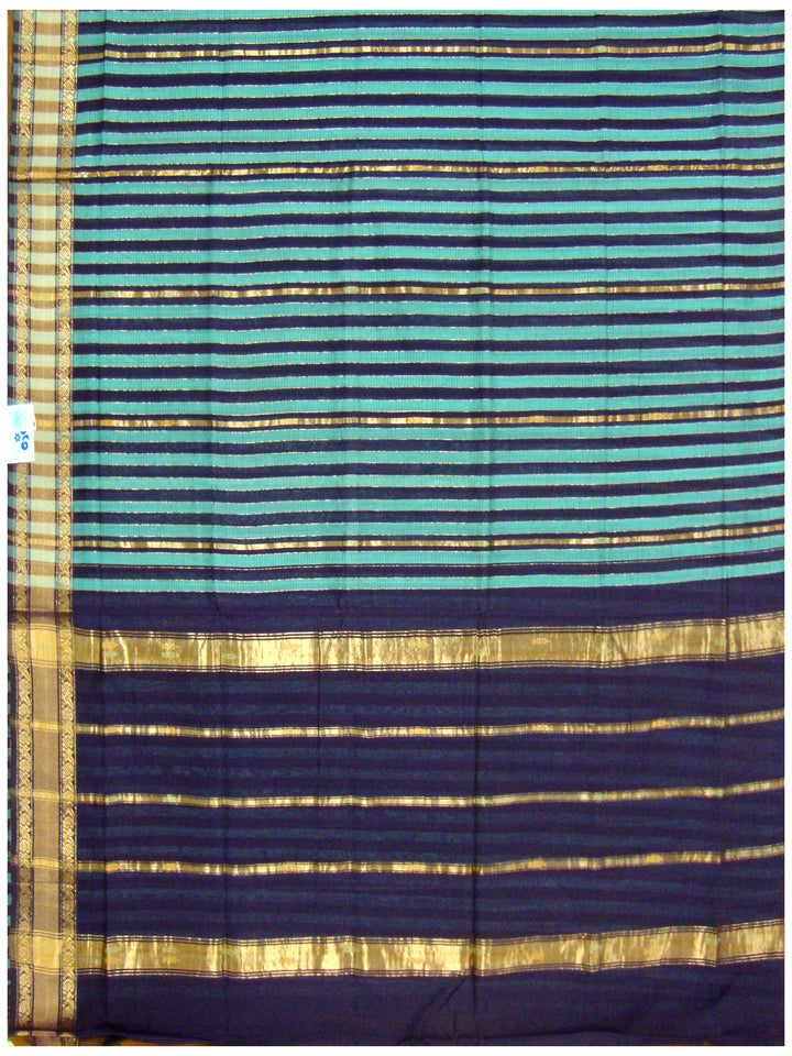 Rajahmundry Cotton saree Light and Navy Blue Shadw
