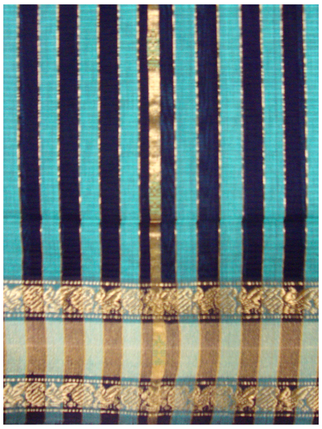 Rajahmundry Cotton saree Light and Navy Blue Shadw