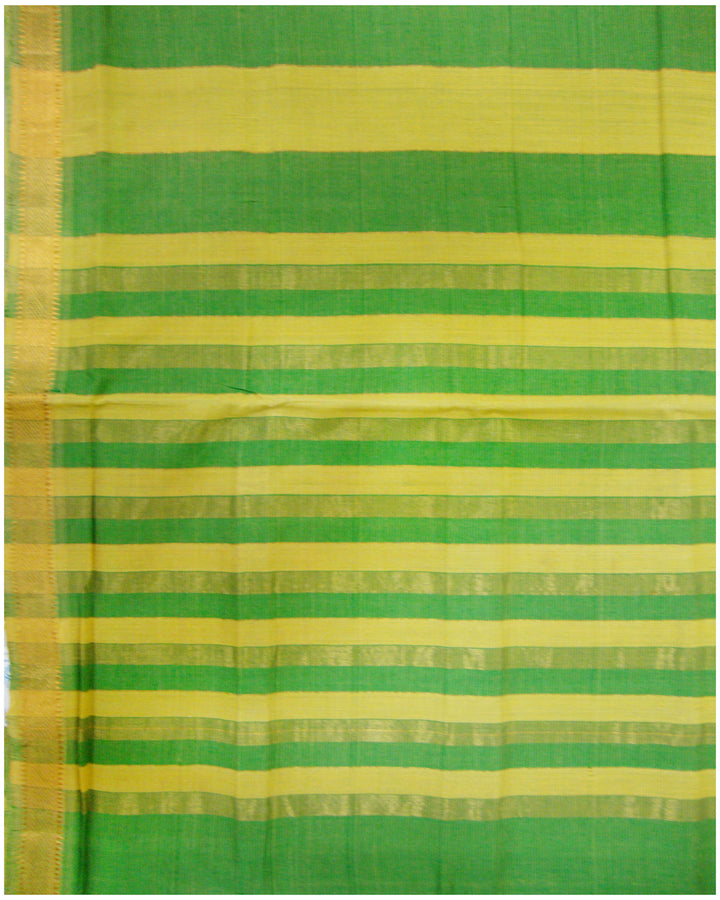 Mangalagiri Cotton saree Lemon Yellow Shade
