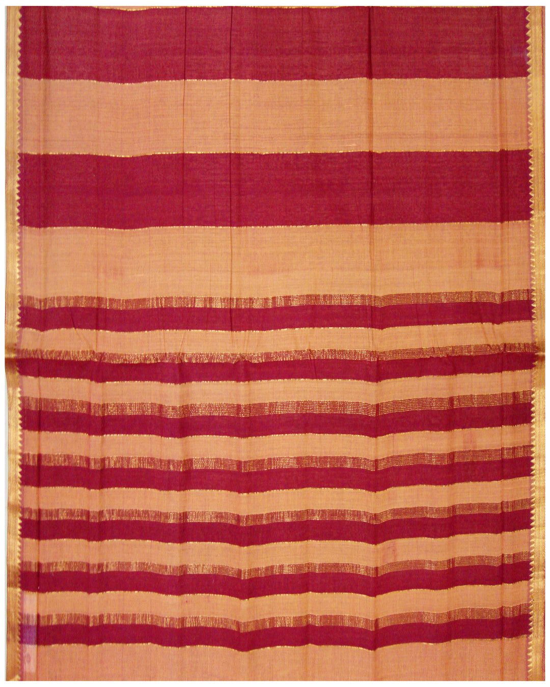 Mangalagiri Cotton saree Mustered and Maroon Shade
