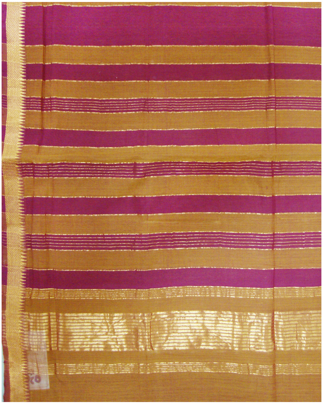 Mangalagiri Cotton saree Purple and Peru Shade