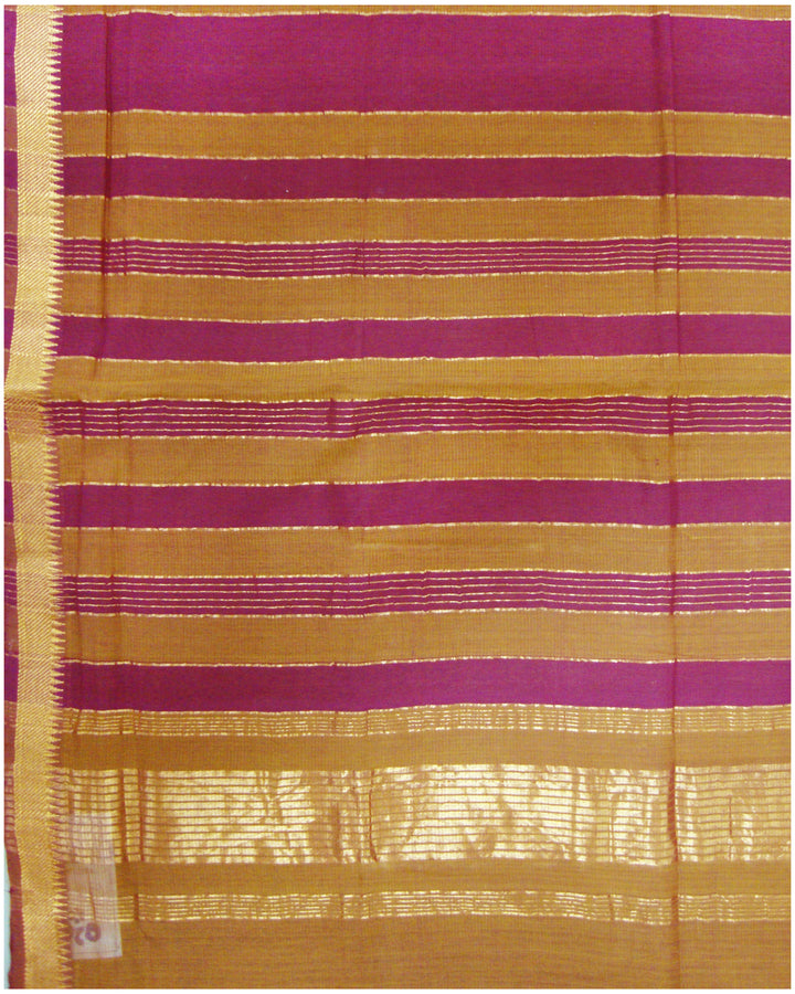 Mangalagiri Cotton saree Purple and Peru Shade