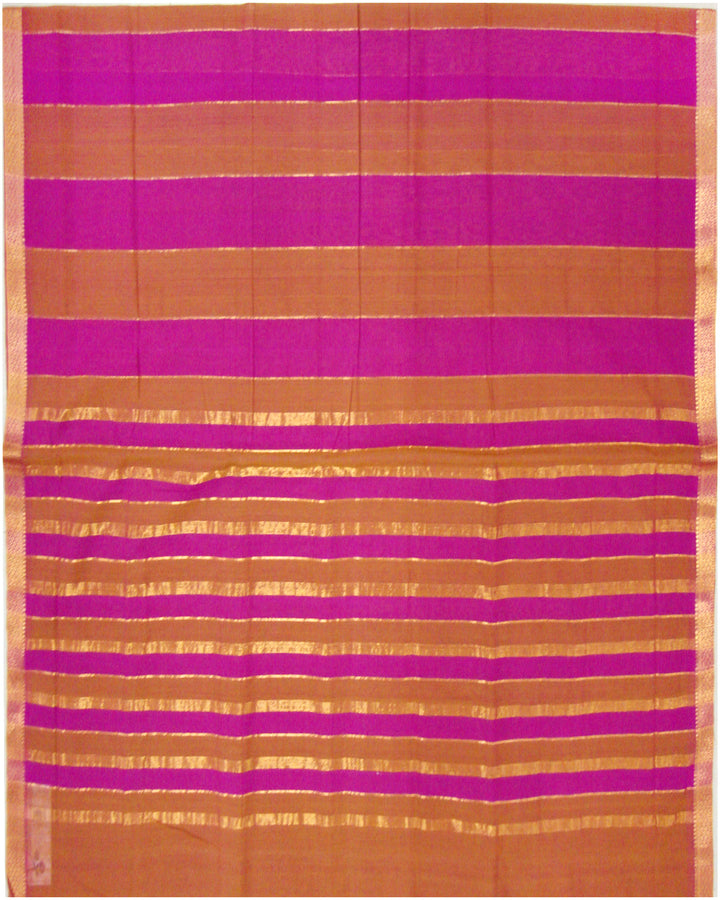 Mangalagiri Cotton saree Crison and Brown Shade