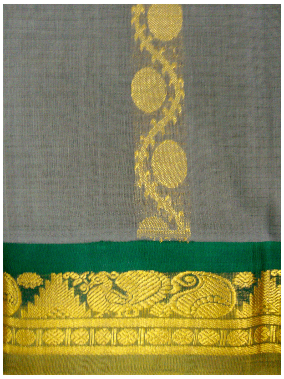 Chirala NIFT Gadwal cotton saree Slate Shade