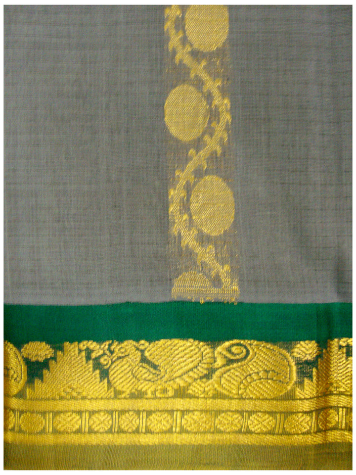 Chirala NIFT Gadwal cotton saree Slate Shade